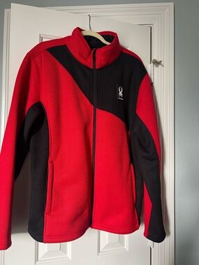 Spyder Red & Black Zip-Up Performance Jacket